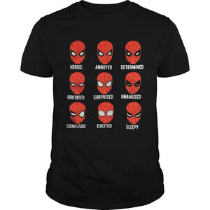 Spiderman Face Heroic Annoyed Determined Shirt